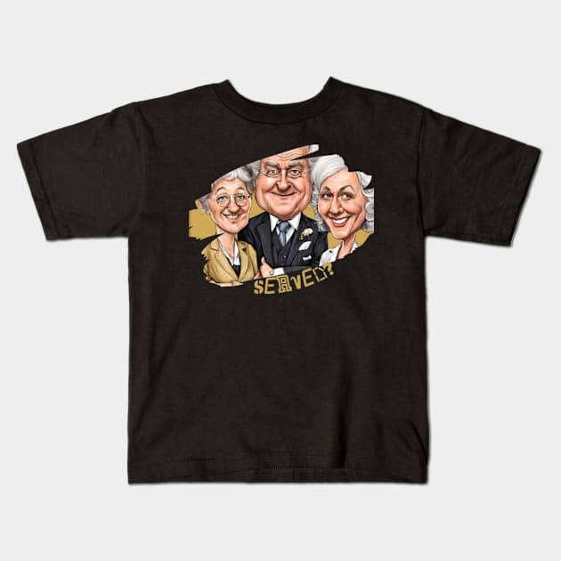 are you being served caricature style Kids T-Shirt by badrhijri